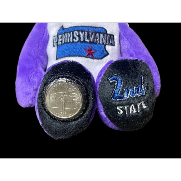 1999 Limited Treasures Pennsylvania State Quarter Coin Bean Bear Plush - Picture 3 of 5